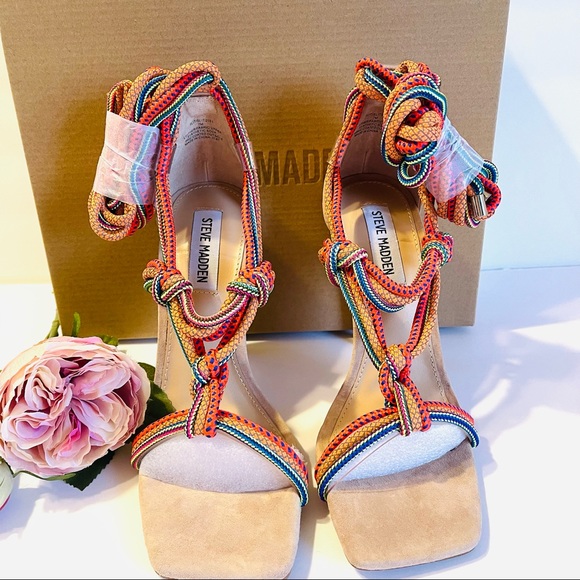 Steve Madden | Shoes | Nwt Steve Madden Slit Suede Ankle Wrap Dress Sandals  | Poshmark